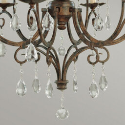 Luminosa Lighting Elstead Feiss Chateau 6 Light Chandelier Mocha Bronze - thumbnail 3