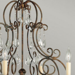 Luminosa Lighting Elstead Feiss Chateau 6 Light Chandelier Mocha Bronze - thumbnail 2