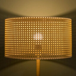 Valuelights Charles Gold Floor Lamp With Wicker Shade - thumbnail 2