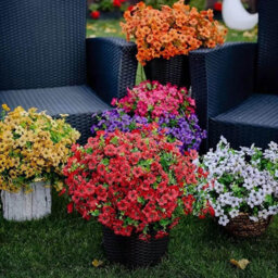 2 Pack 2 - Piece Bundle Of Artificial Flowers, Uv - Resistant Outdoor Plastic Greenery Plants For Indoor And Outdoor Use - thumbnail 5
