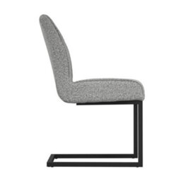 Where Saints Go Ltd Harlow Dining Chairs Pack Of 2, Grey Tweed, Black Cantilever Frames By Where Saints Go - thumbnail 5