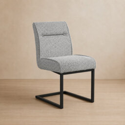 Where Saints Go Ltd Harlow Dining Chairs Pack Of 2, Grey Tweed, Black Cantilever Frames By Where Saints Go - thumbnail 2