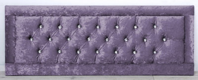 Comfy Deluxe 4Ft 20Inch  Purple Crush Velvet  Miami With Crystal Buttons