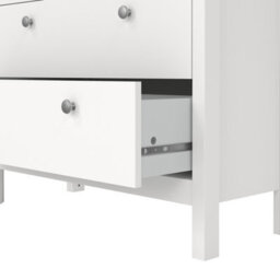 Furniture To Go Madrid China Cabinet 2 Doors W/glass + 3 Drawers In White - thumbnail 9