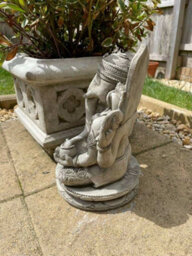 Burgess Oriental Ganesh Stone Garden Statue Outdoor Buddha Ornament Monk British Made Sculpture - thumbnail 6