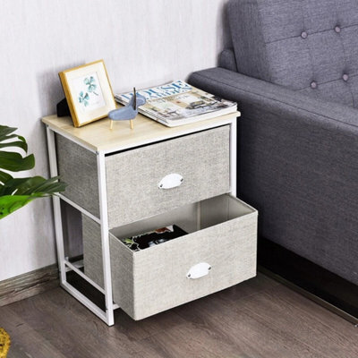 Chest Of Drawers W/ 2 Drawers Home Storage Organizer Unit Modern Fabric Dresser - image 1