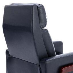More4Homes Riley Push Back Soft Air Leather Modern Reclining Armchair Accent Home Cinema Recliner Chair Blue - thumbnail 6