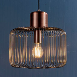 Anson Lighting Leone Single Pendant In Antique Copper Finish - thumbnail 1