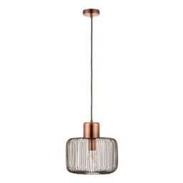 Anson Lighting Leone Single Pendant In Antique Copper Finish - thumbnail 2