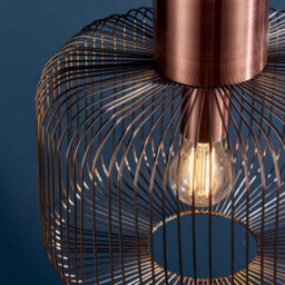 Anson Lighting Leone Single Pendant In Antique Copper Finish - thumbnail 5