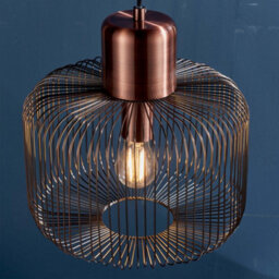 Anson Lighting Leone Single Pendant In Antique Copper Finish - thumbnail 3