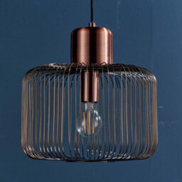 Anson Lighting Leone Single Pendant In Antique Copper Finish - thumbnail 6