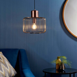Anson Lighting Leone Single Pendant In Antique Copper Finish - thumbnail 4