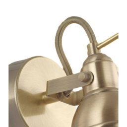 Happy Homewares Unique Industrial Designed Antique Brass Wall Spot Light With Switch - thumbnail 3