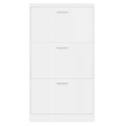 Walplus Shoe Cabinet High Gloss White 59X17X108 Cm Engineered Wood - thumbnail 6