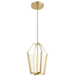 Luminosa Lighting Luminosa Kichler Calters Integrated Led Pendant Ceiling Light Champagne Gold, 3000K - thumbnail 1