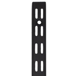 Afit Black Twin Slot Uprights 710mm - Pack Of 2 - Genuine 32mm Twin Slot Adjustable Wall Shelving - thumbnail 5