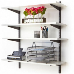 Afit Black Twin Slot Uprights 710mm - Pack Of 2 - Genuine 32mm Twin Slot Adjustable Wall Shelving - thumbnail 8