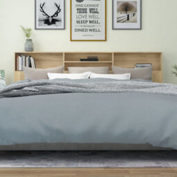Berkfield Headboard Cabinet Sonoma Oak 220X19X103.5 Cm - thumbnail 5