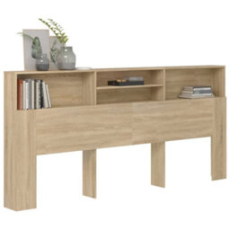 Berkfield Headboard Cabinet Sonoma Oak 220X19X103.5 Cm - thumbnail 6