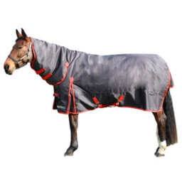 "Hyconic Combi Combo Neck Horse Turnout Rug Charcoal/red (6 3"")" - thumbnail 1