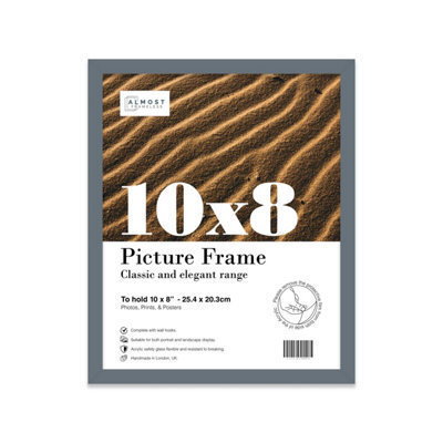 10X8 Grey Picture Frame (25.4 X 20.3Cm) Poster, Photo, Artwork, Gallery Wall Or Print - image 1