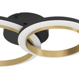 Eglo Calliera Black & Brass Steel Led Circle Modern Ceiling Light - thumbnail 4