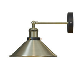 Ledsone Industrial Wall Light Antique Green Brass Swing Arm Lamp For Home & Café