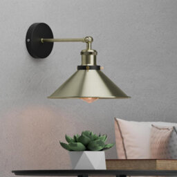 Ledsone Industrial Wall Light Antique Green Brass Swing Arm Lamp For Home & Café - thumbnail 2