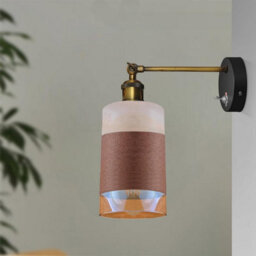 Vintage Wall Light With Adjustable Arm White And Brown Glass Shade On/off Switch Wall Lighting Fixtures Industrial Wall Sconce - thumbnail 7