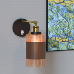 Vintage Wall Light With Adjustable Arm White And Brown Glass Shade On/off Switch Wall Lighting Fixtures Industrial Wall Sconce - thumbnail 2