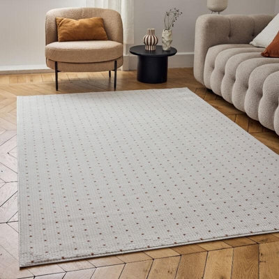 The Rugs Carmel Cream/terra Dots Area Rug And Runner Non Shedding, Stain Resistant, Soft - image 1