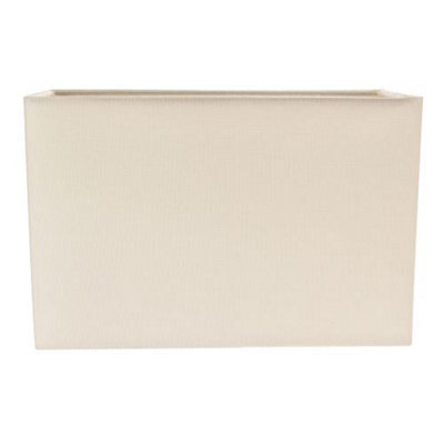 Happy Homewares Contemporary And Stylish Soft Cream Linen Fabric Rectangular Lamp Shade - image 1