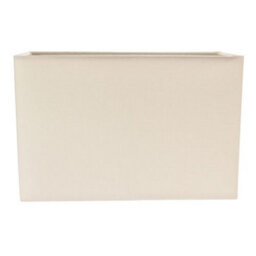 Happy Homewares Contemporary And Stylish Soft Cream Linen Fabric Rectangular Lamp Shade - thumbnail 1