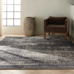 Grey Beige Modern Easy To Clean Abstract Rug For Dining Room Bedroom And Living Room-244Cm X 305Cm - thumbnail 2