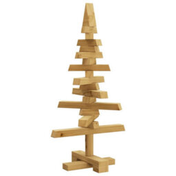 Vidaxl Wooden Christmas Tree With Stand Brown 60 Cm Solid Pine Wood - thumbnail 6