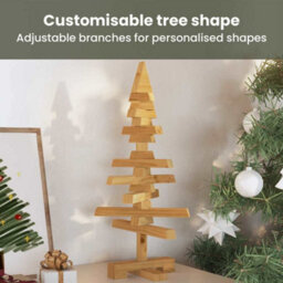 Vidaxl Wooden Christmas Tree With Stand Brown 60 Cm Solid Pine Wood - thumbnail 9