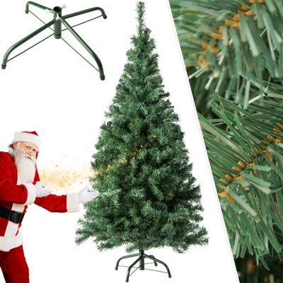 Tectake Christmas Tree - Artificial, Including Metal Stand With Plastic Feet - 180 Cm - Green - image 1