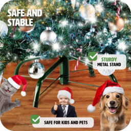 Tectake Christmas Tree - Artificial, Including Metal Stand With Plastic Feet - 180 Cm - Green - thumbnail 3