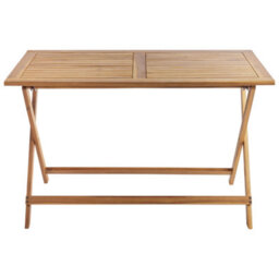 Wyld And Coco Foldable Acacia Garden Dining Table Brown 120 X 60 Cm, Seats 4 - thumbnail 4