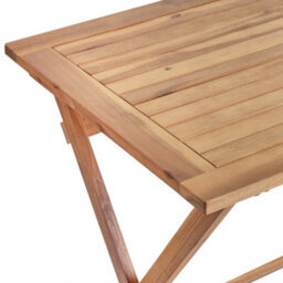 Wyld And Coco Foldable Acacia Garden Dining Table Brown 120 X 60 Cm, Seats 4 - thumbnail 6