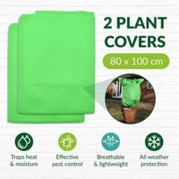 Green Thumbz 2 Pack Garden Fleece Plant Frost Protection - Horticultural Fleece With Drawstring For Winter Plant Cover - thumbnail 2