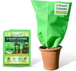 Green Thumbz 2 Pack Garden Fleece Plant Frost Protection - Horticultural Fleece With Drawstring For Winter Plant Cover - thumbnail 1