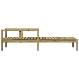 Berkfield Sun Lounger 199.5X62X55 Cm Impregnated Wood Pine - thumbnail 5