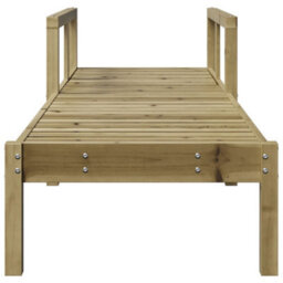 Berkfield Sun Lounger 199.5X62X55 Cm Impregnated Wood Pine - thumbnail 4