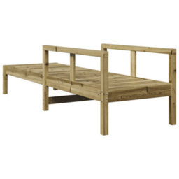 Berkfield Sun Lounger 199.5X62X55 Cm Impregnated Wood Pine - thumbnail 6