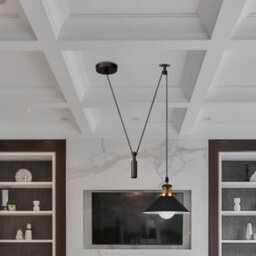 Black Industrial Pendant Light Vintage Edison 22Cm Metal Shade Adjustable 2M Cable Ceiling Lamp For Kitchen Island - thumbnail 3