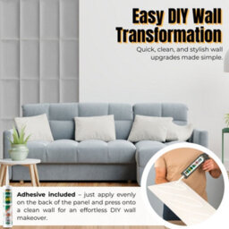 Novecrafto Velvet Padded Wall Panels Pack Of 6 With Adhesive 60 X 30 Cm - 3D Grey Upholstered Wall Mounted Headboards For Bedroom - thumbnail 8
