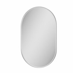 Aveli 500 X 800mm Chrome Wall Mounted Oval Framed Mirror Modern 4mm Glass Bathroom - thumbnail 3