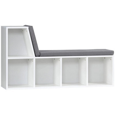 2 Tier Bookcase W/ Removable Cushions Storage Cabinet For Living Room - image 1